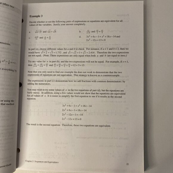 ALGEBRA 2 CONNECTIONS PARENT GUIDE WITH EXTRA PRACTICE By Kysh Dietiker - Picture 14 of 16